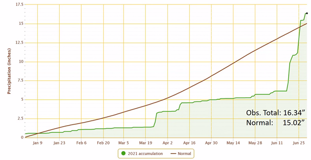 Accumulated precipitation